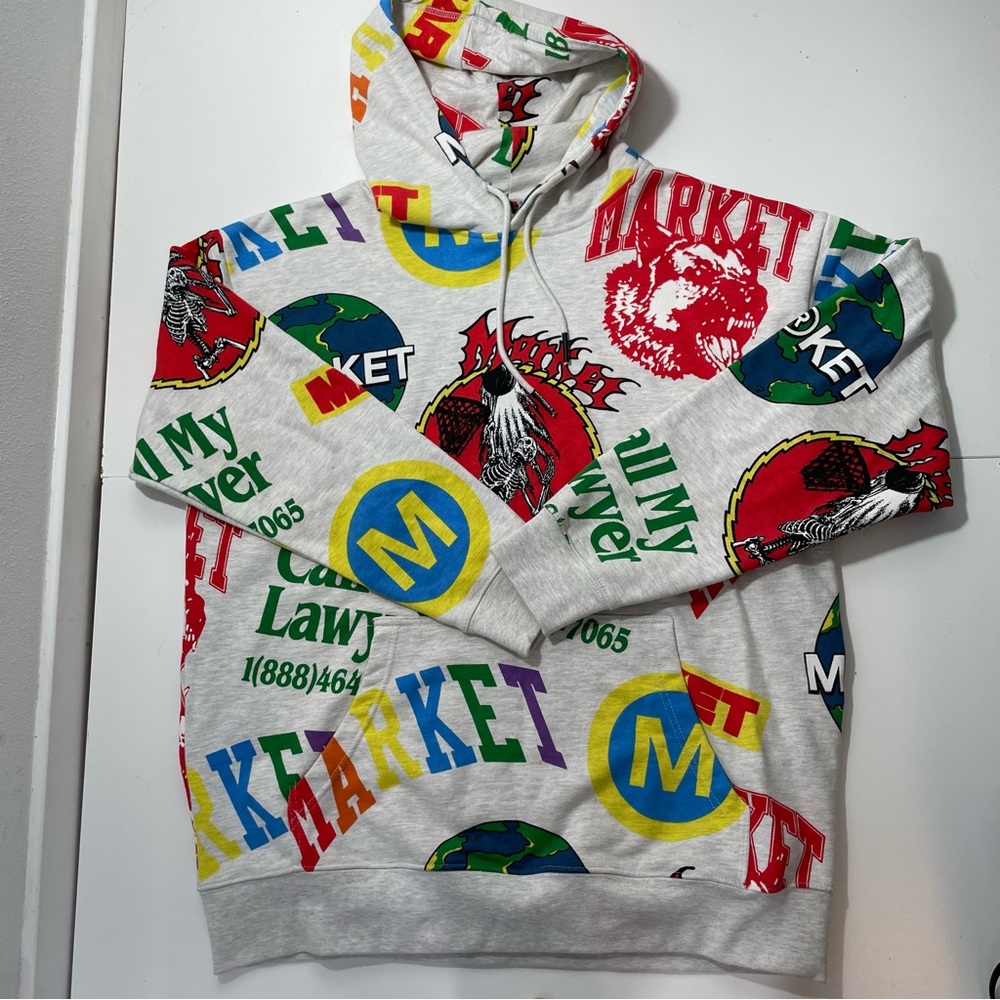 Chinatown Market Call My Lawyer graphic-print hoodie Sz XL in good condition
